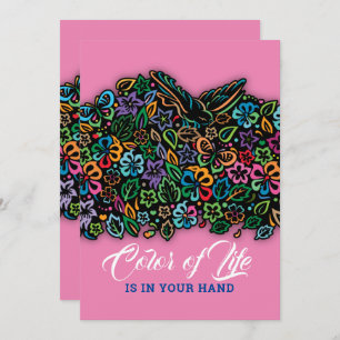Elelgant Colour of Life Design Holiday Card