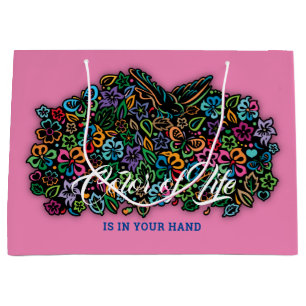 Elelgant Colour of Life Design Large Gift Bag