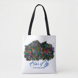Elelgant Colour of Life Design Tote Bag