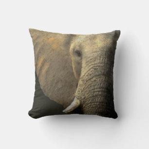 Elelphant portrait throw pillow