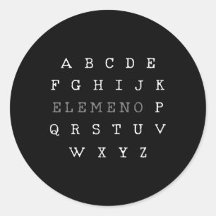 Elemeno English Teacher Gift Classic Round Sticker
