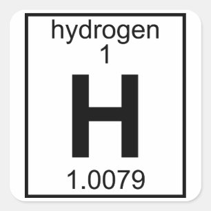 Element 001 - Hydrogen (Full) (t) Square Sticker
