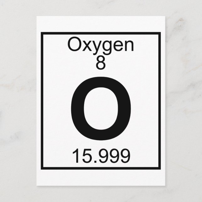 Element 008 - O - Oxygen (Full) Postcard (Front)