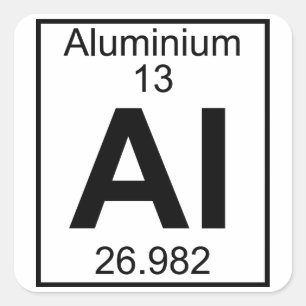 Element 013 - Al - Aluminium (Full) Square Sticker