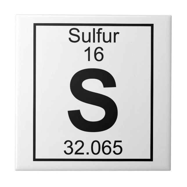 Element 016 - S - Sulphur (Full) Tile (Front)