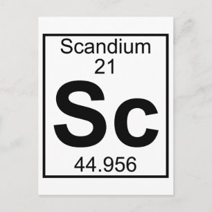 Element 021 - Sc - Scandium (Full) Postcard