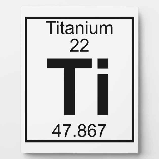 Element 022 - Ti - Titanium (Full) Plaque (Front)