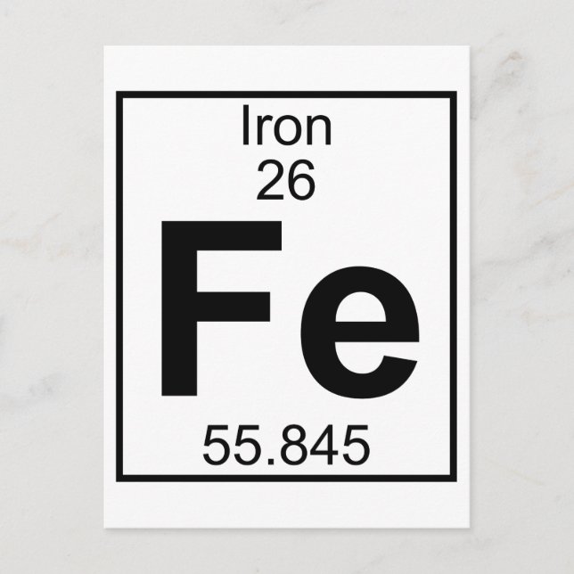 Element 026 - Fe - Iron (Full) Postcard (Front)