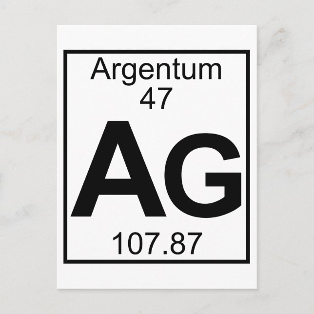 Element 047 - Ag - Argentum (Full) Postcard (Front)