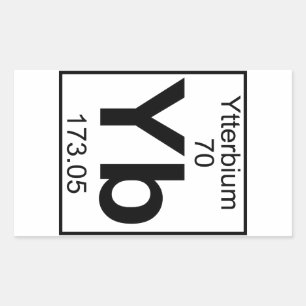 Element 070 - Yb - Ytterbium (Full) Sticker