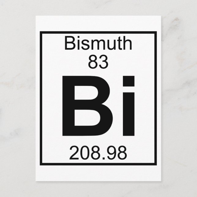 Element 083 - Bi - Bismuth (Full) Postcard (Front)