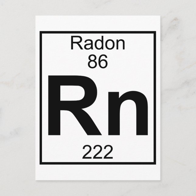 Element 086 - Rn - Radon (Full) Postcard (Front)