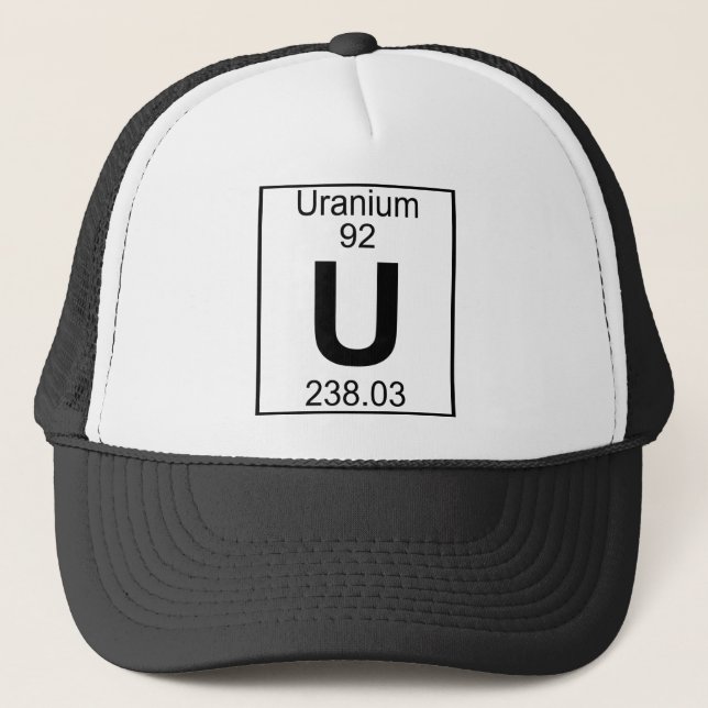 Element 092 - U - Uranium (Full) Trucker Hat (Front)