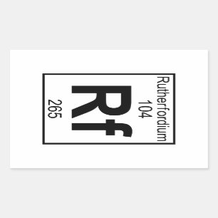Element 104 - Rf - Rutherfordium (Full) Sticker