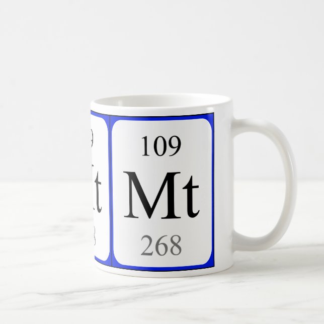 Element 109 white mug - Meitnerium (Right)