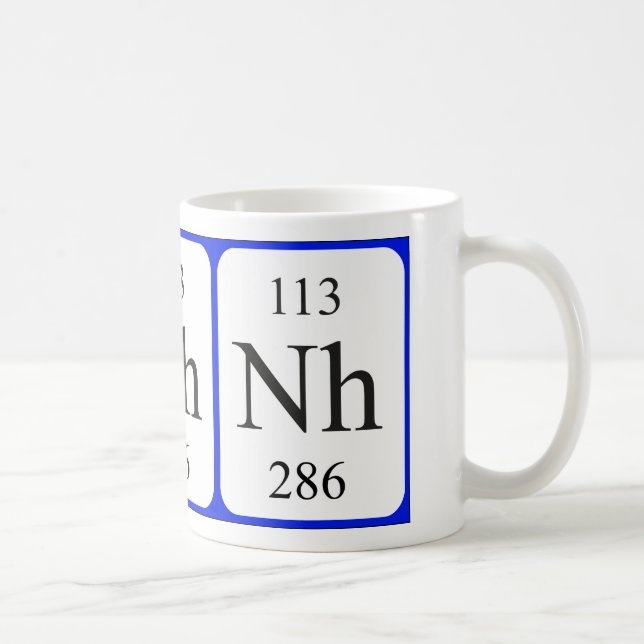 Élément 113 tasse blanche - Nihonium (Droite)