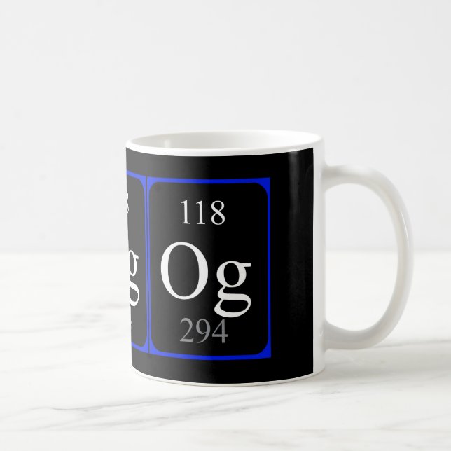 Element 118 mug - Oganesson black (Right)