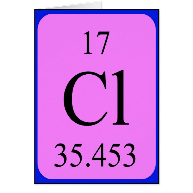 Element 17 card - Chlorine (Front)