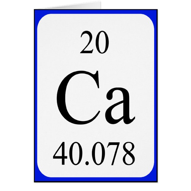 Element 20 card - Calcium white (Front)