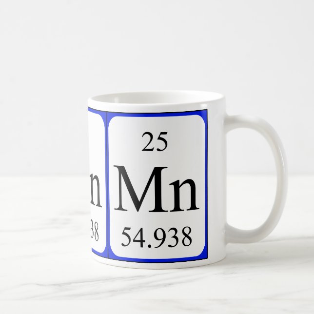 Element 25 white mug - Manganese (Right)
