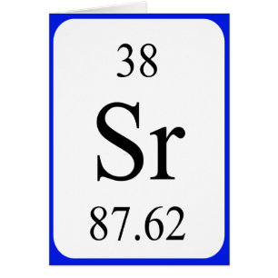 Element 38 card - Strontium white