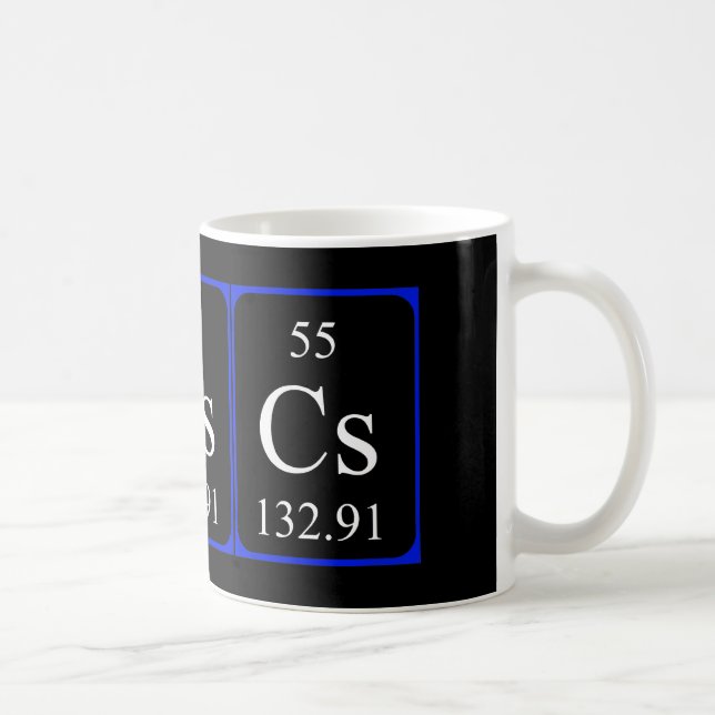 Élément 55 tasse - Noir de césium (Droite)