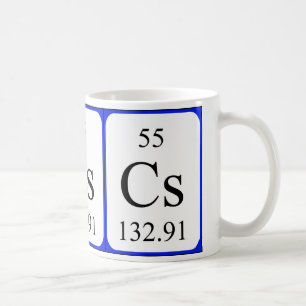 Element 55 white mug - Cesium