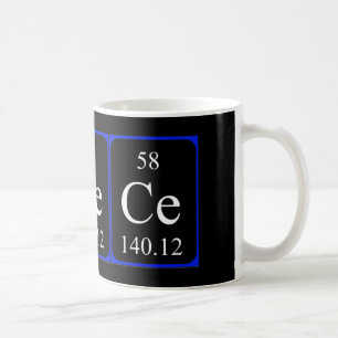 Élément 58 tasse - Noir de cérium