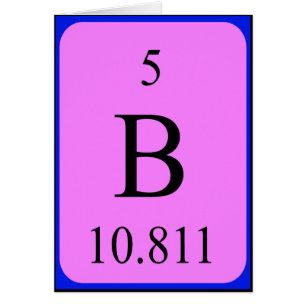 Element 5 card - Boron