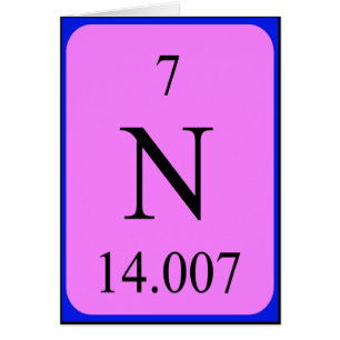 Element 7 card - Nitrogen