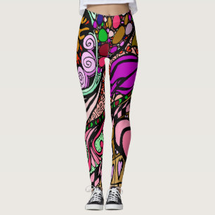 Element 9b Doodle Fine Art Leggings rose