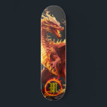 *~*  Element AP88  Fire Elemental Dragon Fierce Skateboard<br><div class="desc">(Search code AP88 to find similar items ) Easily Transfer to other Zazzle Products. Elemental Element DRAGON with RING of FIRE / FLAMES / FLAME and INITIAL MONOGRAM for your name - Keep or edit or delete the text. This Fierce Popular trending skateboard Chinese style custom pro Element Dragon design...</div>