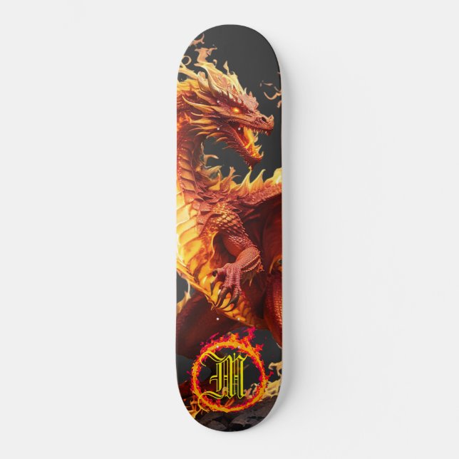 *~*  Element AP88  Fire Elemental Dragon Fierce Skateboard (Front)