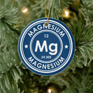Élément de magnésium Ornement en céramique bleue