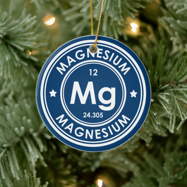 Élément de magnésium Ornement en céramique bleue (Arbre)
