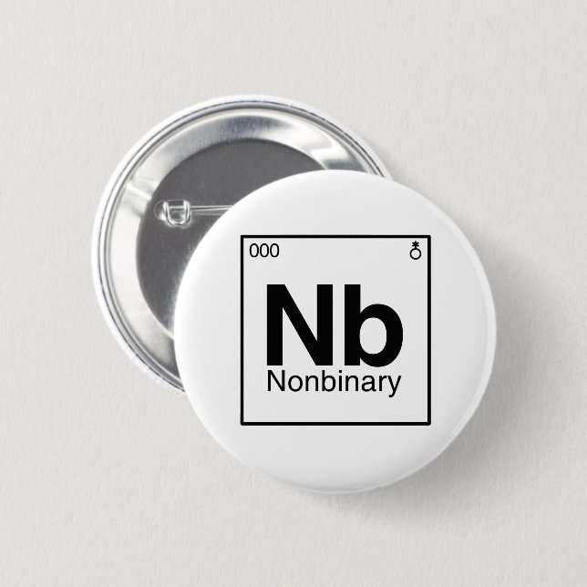 Element NB - Nonbinary Periodic Table 2 Inch Round Button (Front & Back)