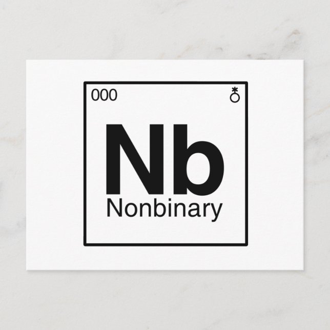 Element NB - Nonbinary Periodic Table Postcard (Front)