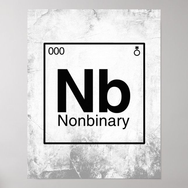 Element NB - Nonbinary Periodic Table Poster (Front)