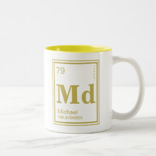 Element of You! Gold Element Custom Name Two-Tone Coffee Mug