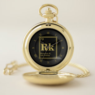 Element of You!! Gold Periodic Element Themed Pocket Watch