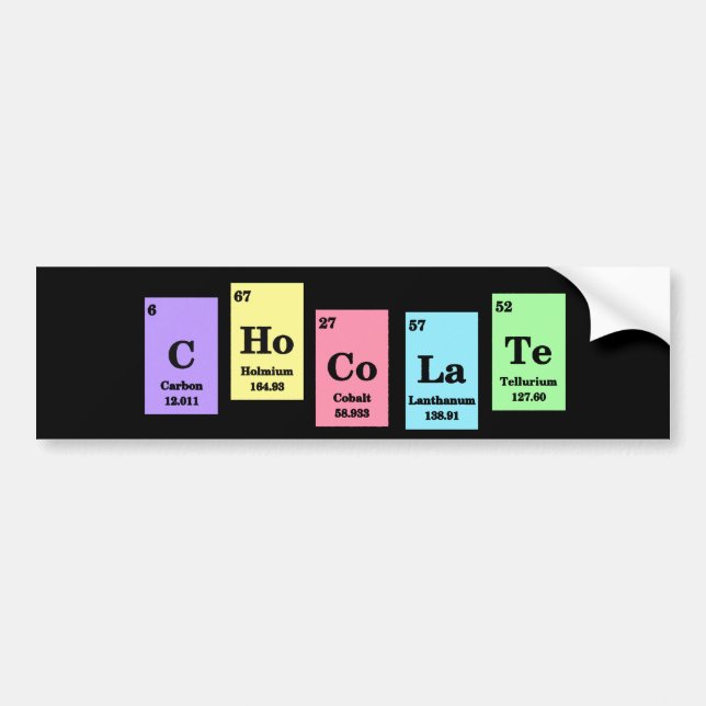 Elemental Chocolate Bumper Sticker (Front)