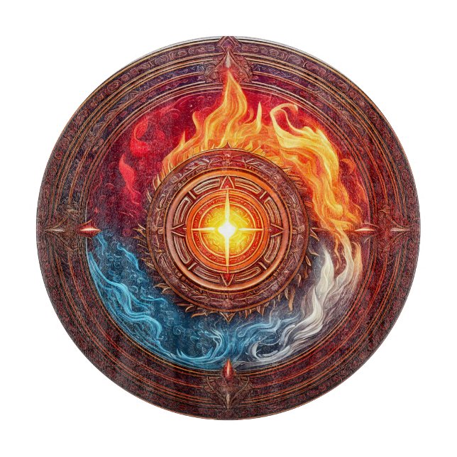 Elemental Circle Of Power Cutting Board (Front)