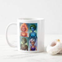 Elemental Fantasy Portraits Fire Water Earth Air