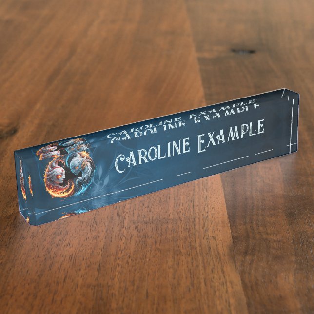 Elemental harmony, yin and yang of nature.  nameplate (Side)