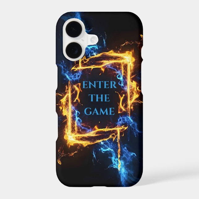 Elemental Magic Blue Orange Fire Portal Frame (Back)