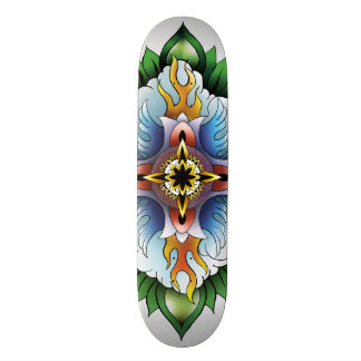 Elemental Mandala Skateboard Shape