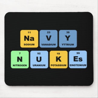 Elemental Navy Nukes Mouse Pad