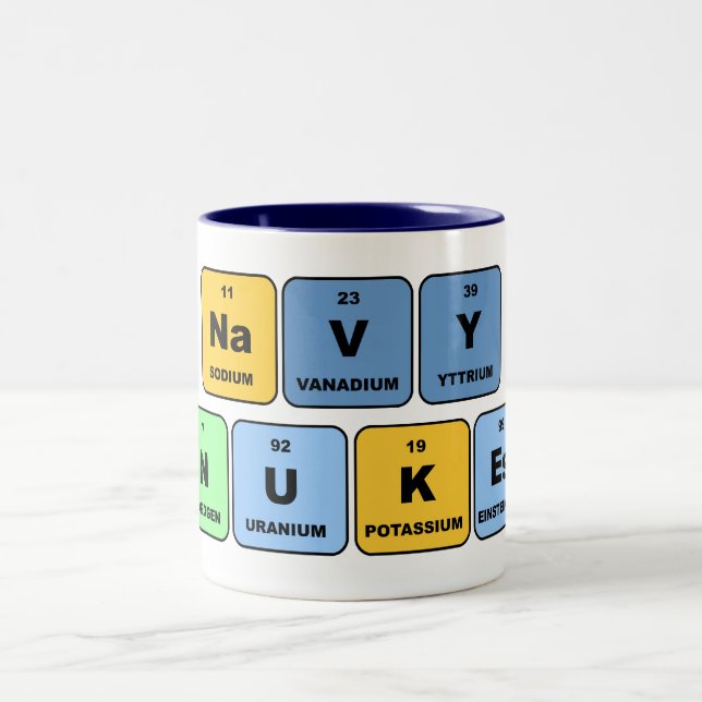 Elemental Navy Nukes Two-Tone Coffee Mug (Center)