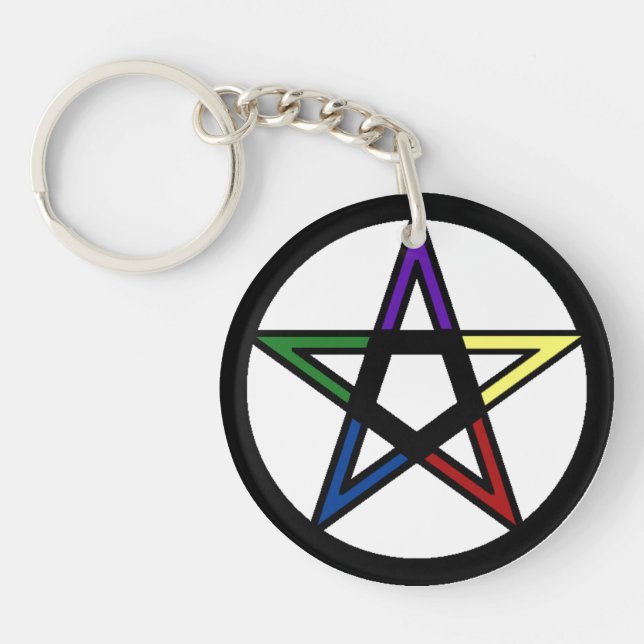 Elemental Pentacle Keychain (Front)