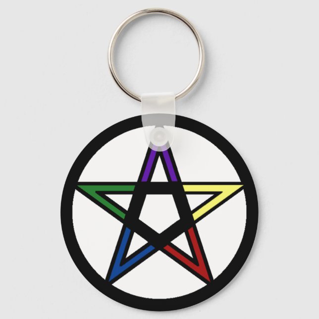 Elemental Pentacle Keychain (Front)